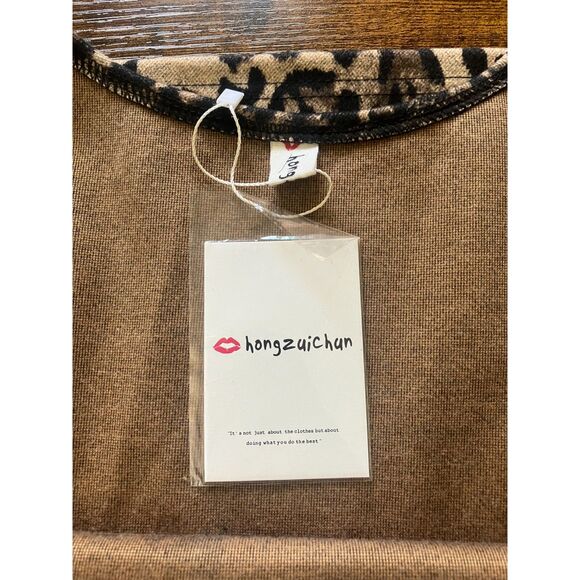 Hongzuichan belt strap overall leopard print mini dress - Picture 3 of 8